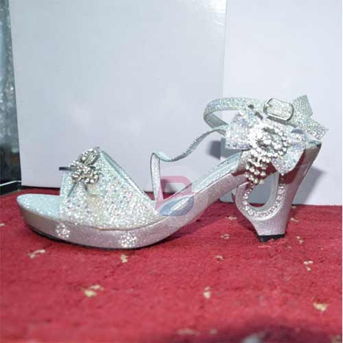 Loyo silver wedding shoe - women official sandals