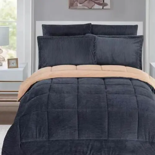Upgraded 6pc Upgraded Designs Plush Fleece Duvet set 