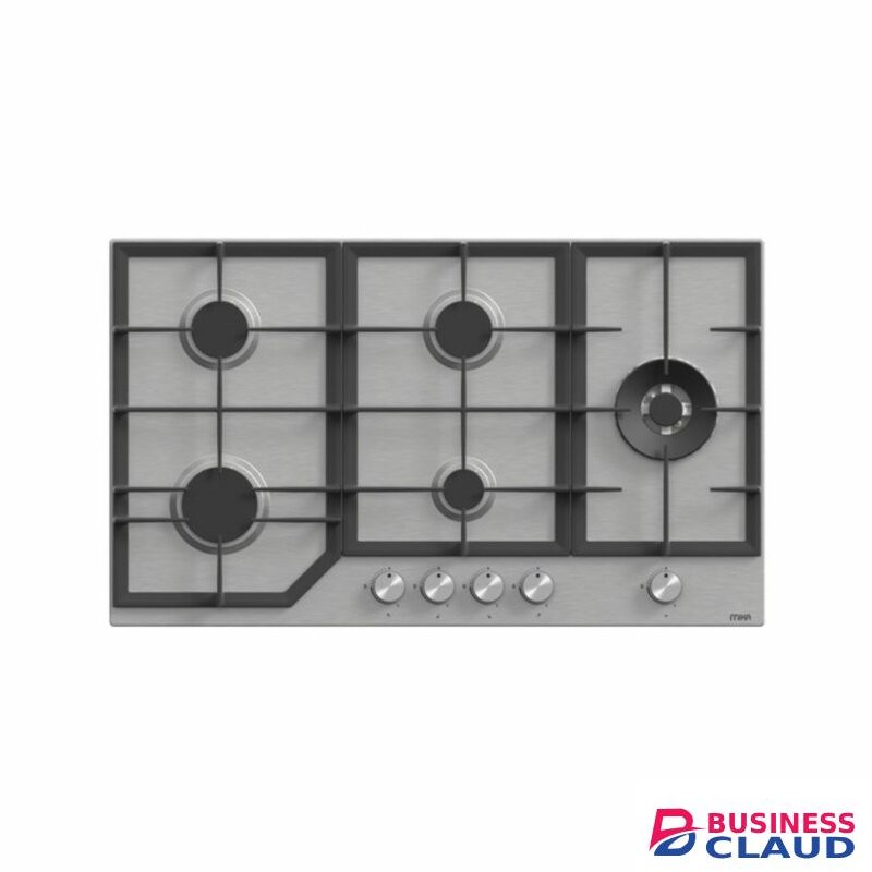 MIKA MGH91502FXW Built-In Gas Hob, 90cm, 5 Gas With WOK, S.S