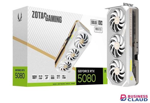ZOTAC Gaming GeForce RTX 5080 SOLID OC White Edition 16GB GDDR7 Graphics Card