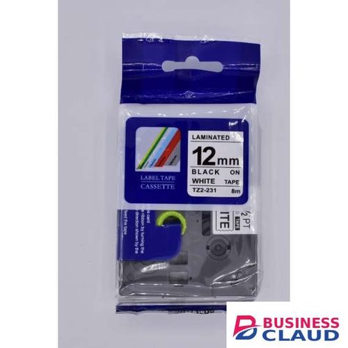 Brother TZ2-231 12mm Black on White Compatible Label Tape