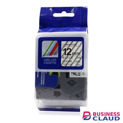 Brother TZ2-131 12mm Black on Clear Compatible Label Tape