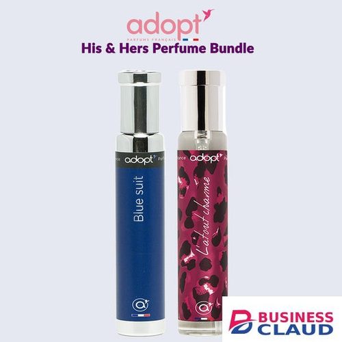 Adopt His & Hers Blue Suit & L'atout charme Perfume Bundle
