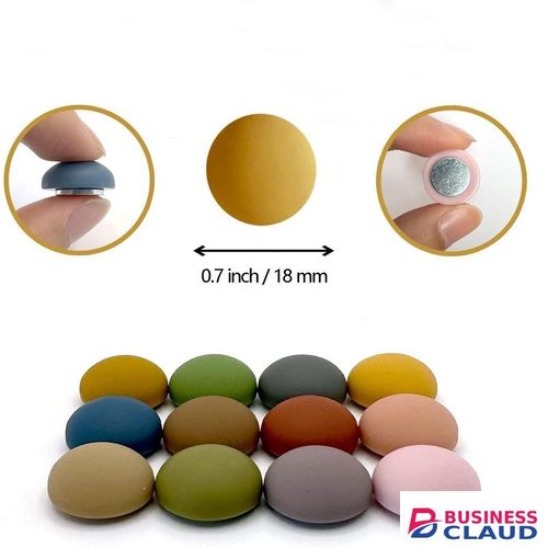 TodyJeyHo 12PCS Strong Colorful Fridge Magnets, Decorative Matte Refrigerator Magnets Cute Whiteboard Magnets Bright Colored Matte Magnets Aesthetic Matte Fridge Magnet Set for Office Cabinets and Dishwasher