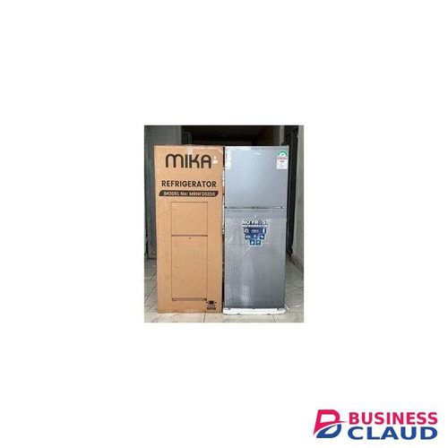 Fridge, 202L, 2 Door Top Mount Freezer, No Frost (Frost Free), Dark Silver Refrigerator With Free Fridge Guard