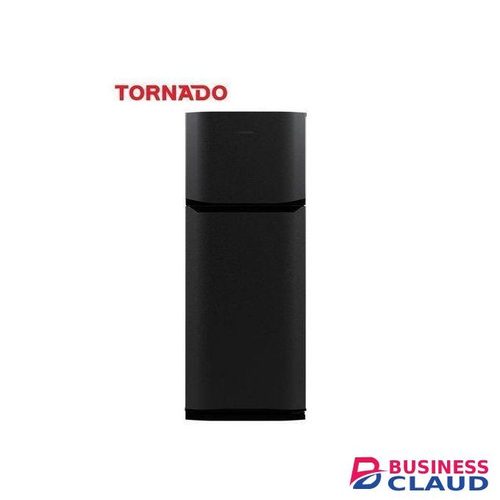 Tornado Refrigerator No Frost 304 Liter Black, 3 Years Warranty, Large Capacity Fridge/Freezer, 20L Vegetable/Fruit Rack With Fridge Guard