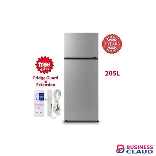 Hisense 205L Double Door Fridge REF205DR – Top Freezer Refrigerator, Direct Cool, Low Noise, Energy Saving +Fridge Guard+EXTENSION