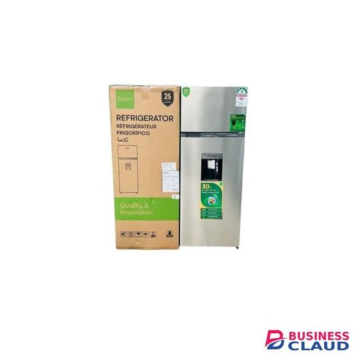 Syinix 210 Litres Double Door Refrigerator with water dispenser,with an inbuilt Fridge Guard