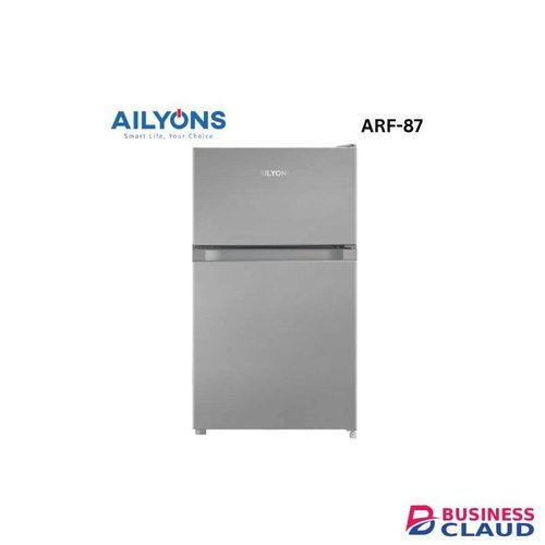 AILYONS 86L Double Door Fridge ARF-87 Refrigerator - Silver Grey