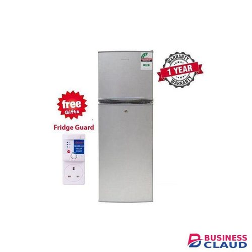 VOLSMART Double Door Refrigerator, 138L+Free Fridge Guard- Silver,(1YR WRTY)