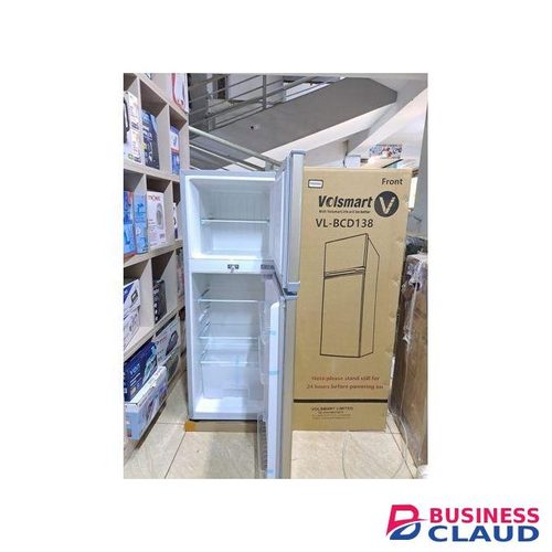 VOLSMART Fridge 138 Litres Double Door Refrigerator – Energy Saving, Low Noise, Fast Cooling