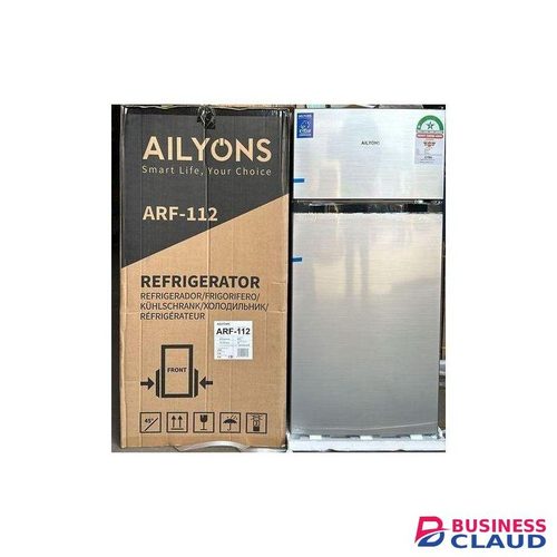 AILYONS 112L Double Door Fridge ARF-112 Refrigerator - Silver