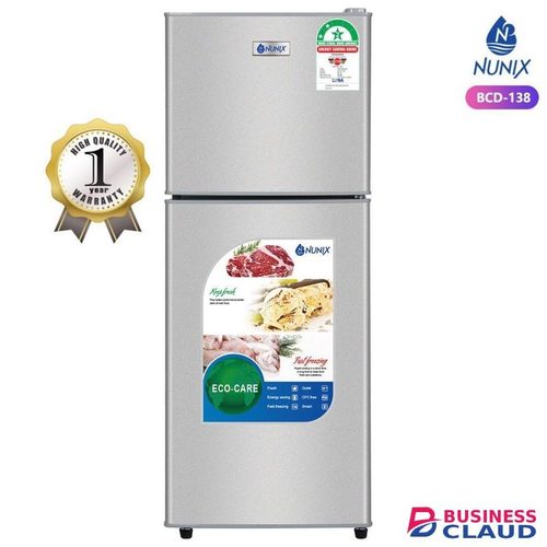 Nunix 138 Litres Double Door Ecocare Refrigerator – Energy Saving Fridge