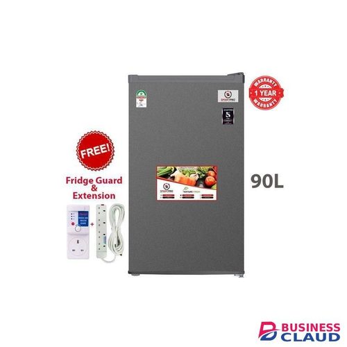 Smart Pro 90L COMPACT REFRIGERATOR – SINGLE DOOR, SILVER+FREE FRIDGE GUARD+EXTENSION (1YR WARRANTY)