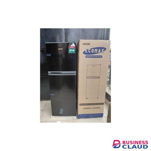 Ecomax Fridge double Door 138l Refrigerator BD-138 Black With Guard