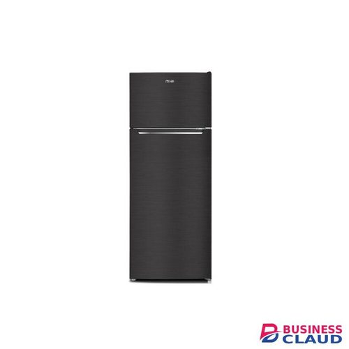 Mika Fridge, 138L, 2 Door Top Mount Freezer, Defrost (Direct Cool), Line Silver Dark Refrigerator