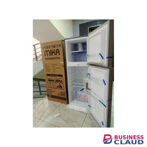 MIKA 138L Double Door Refrigerator – Top Freezer Fridge With Energy Saving & Spacious Storage, Compact & Stylish Design