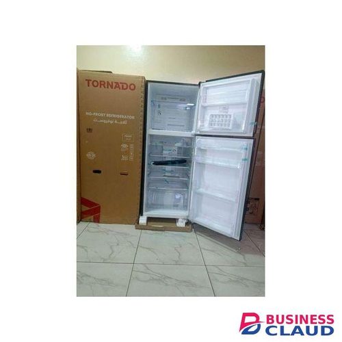 Tornado Refrigerator No Frost 304 Liters, Black, 3 Years Warranty, Large Capacity Fridge/Freezer, 20L Vegetable/Fruit Rack