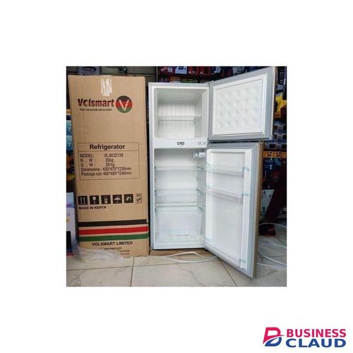 VOLSMART 118L Fridge Freezer Energy Saving Double Doors Refrigerator VL-BCD118