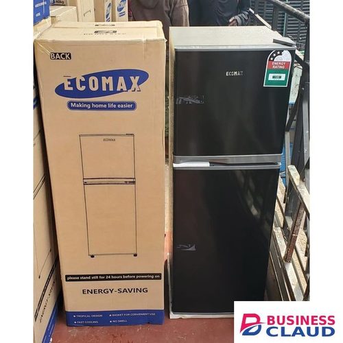 Ecomax 138L Double Doors Fridge and Freezer BCD-138 Energy Saving Household Applicances Refrigerator + free guard