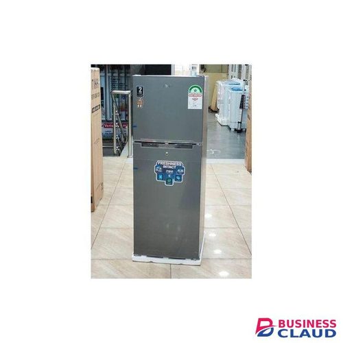 Mika 138 L FRIDGE Double Door Refrigerator Top Mounted Freezer 2 Star Energy Rating Direct Cool Deodorizer-Smell Buster - INOX LINE BRUSH