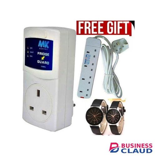 MK Standardised Fridge Guard // Freezer Guard / Refrigerator Guard For Nunix Single // Double Door Fridge Energy Efficient & For Double or Single door Fridge+FREE BONUS COUPLE Watches & 4 Way Power Extension
