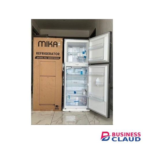 MIKA 202Ltr No Frost Double Door Refrigerator Top Mounted Freezer Frost Free 3D Cooling Deodorizer-Smell Buster Dark Matt Energy Saving 2Yr Warranty+Fridge Guard