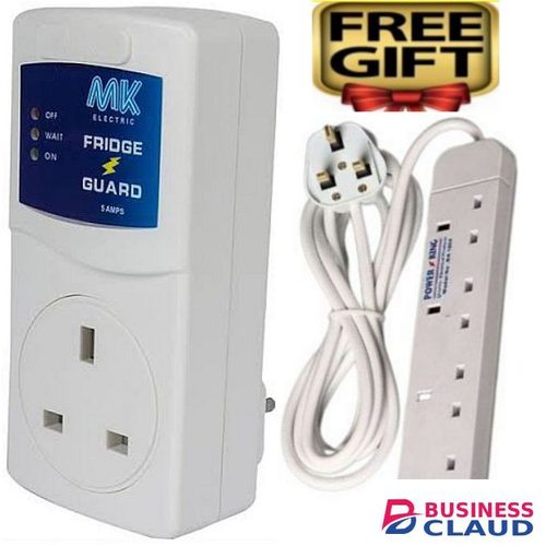 MK NEW Fridge Guard Power Regulator For Roch Fridge / Refrigerator + 4 Way Power Extension