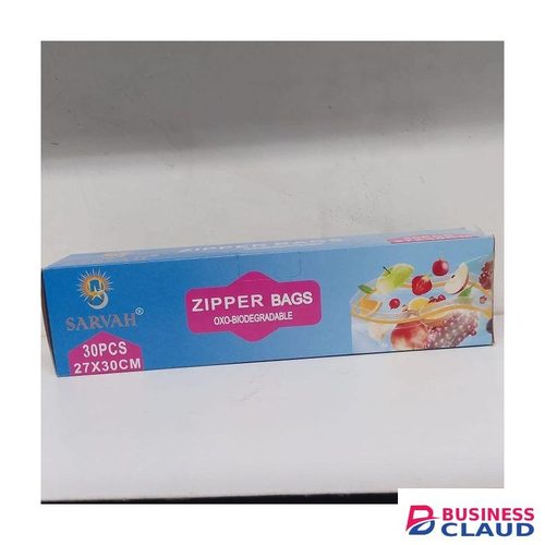 30 pc zip lock fridge bag with zipper