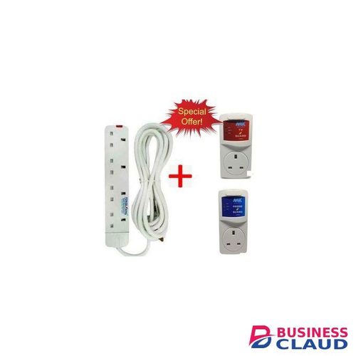 Power King Extension Cable Plus &Fridge &Tv Guard White