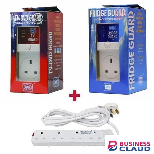 MK Electronics Fridge + TV Guard + 4 Wy Powerking Extension Cable