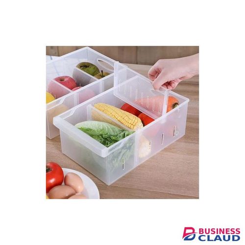 Big Size Fridge Organizer Box With Removable Separators