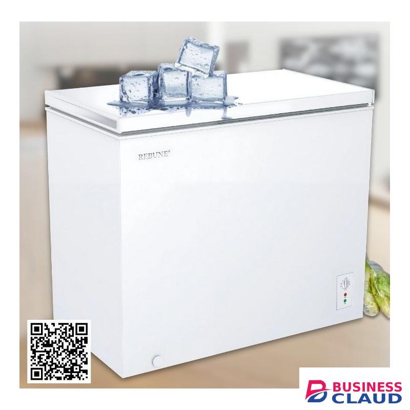 Rebune 194 L Chest Freezer – Energy Efficient Deep Freezer for Home & Business Use