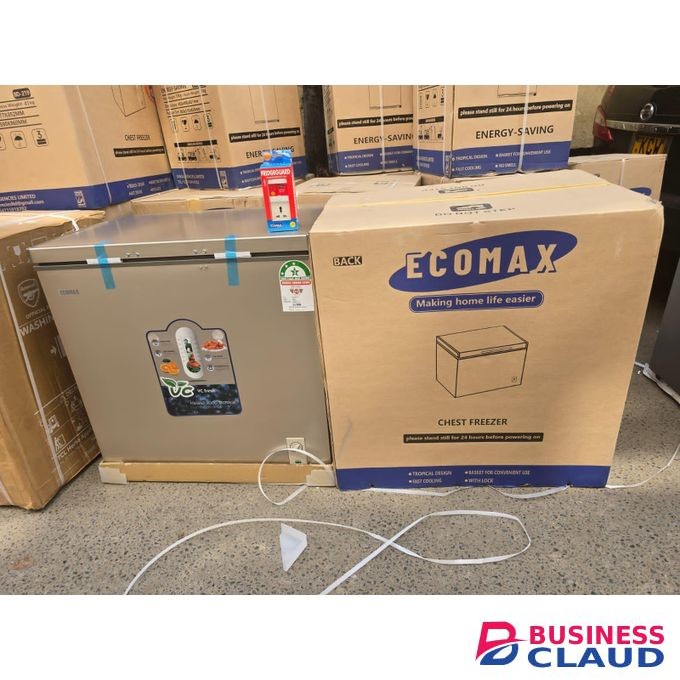 Ecomax Deep Chest Freezer Brown – 60L, 119L, 169L & 219L Capacity – Fast Cooling, Energy Saving Freezer for Home & Business – Includes Free Fridge Guard Protection