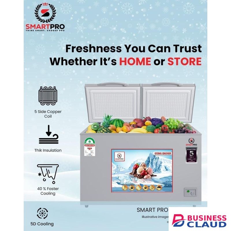 Smart Pro 190L Double Door Deep Freezer