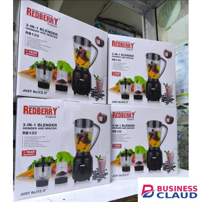 Redberry 3 in 1 blender Contains with Blender, Chopper and grinder