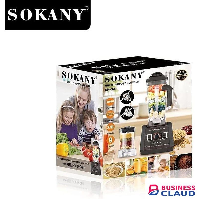 Sokany Blender Heavy Duty Commercial Electric Mixer Blender, 2.5L Jar Professional Grade 2 In 1 Blender,Heavy Duty Blender