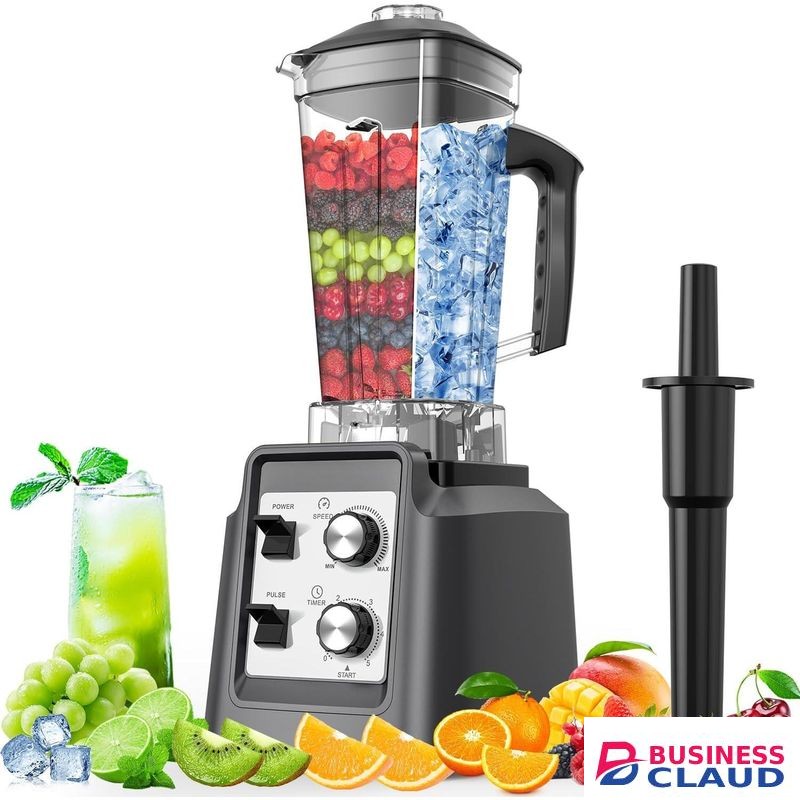 Hoffmans Commercial Blender Professional Countertop Blender, 4800W High Speed Smoothie Blender for Shakes and Smoothies, commercial blender with Timer,with unbreakable 2.2L jar