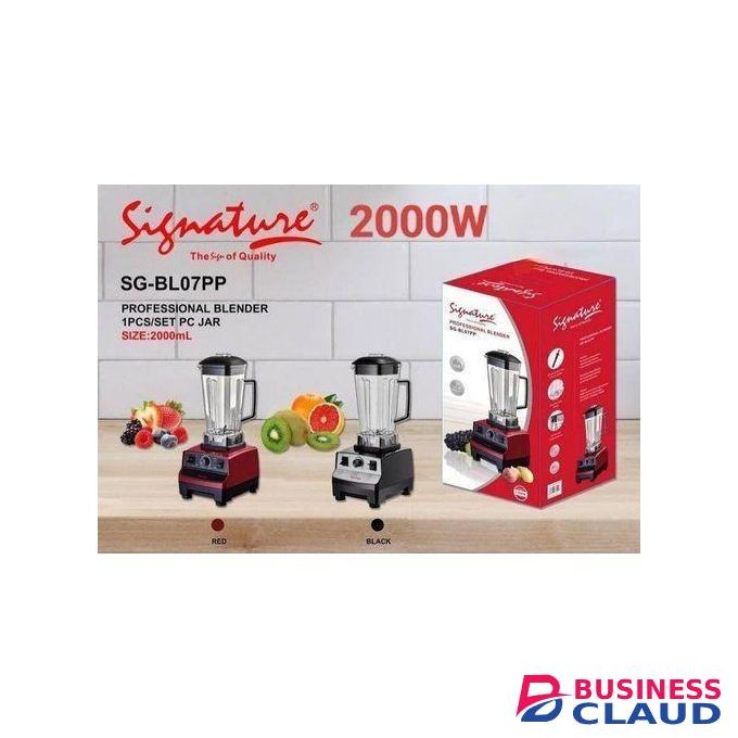 Signature Heavy duty Professional Blenders for Kitchen, 2L Large Capacity Smoothie Blender, 2000W High Power Home and Commercial Countertop Blender, BPA Free Blender for Shakes and Smoothies , Crushing Ice