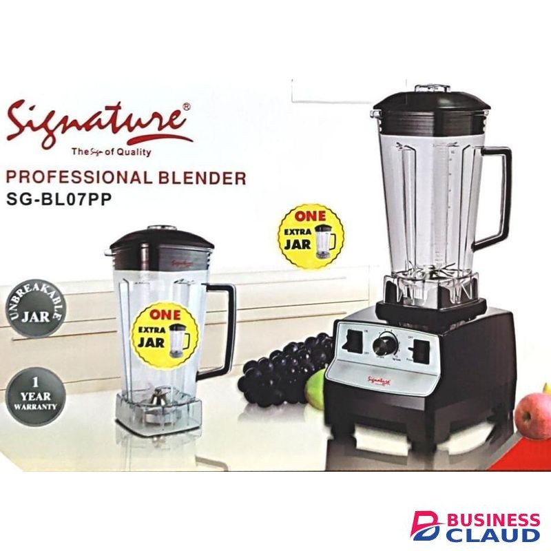 Signature Commercial Blender, Smoothies Blender -Powerful Countertop Blenders Ice Crushing, Juicer- 2000Watts, Two Jugs 2.0Ltrs