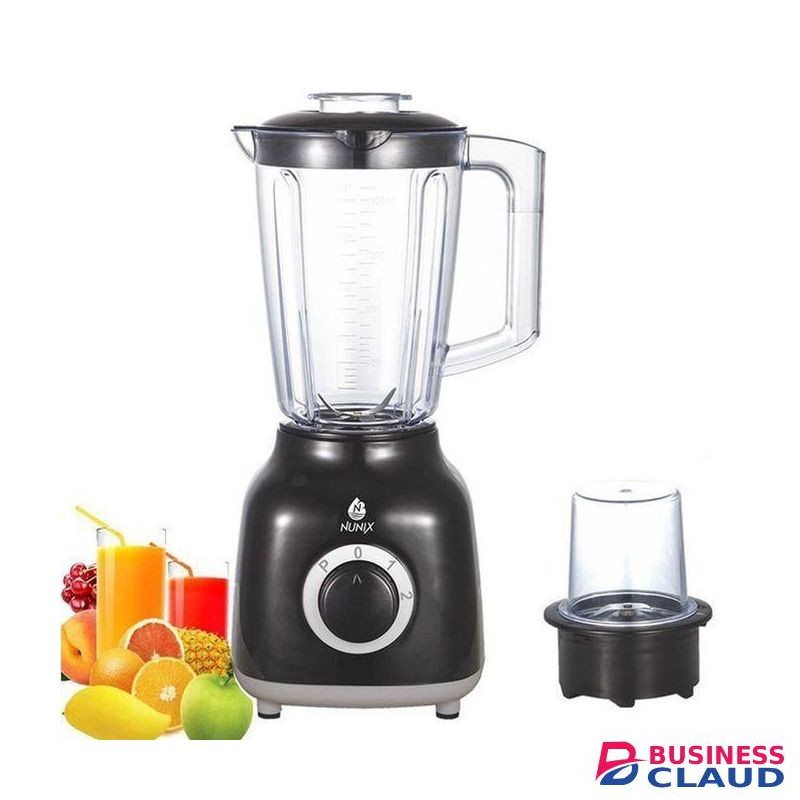 Nunix 2 In 1 Blender With Blender & Grinding Machine -1.5L – 350W – Black - recomended,2-in-1 Blender with Blender and Grinding Machine - 1.5L 350W in Black