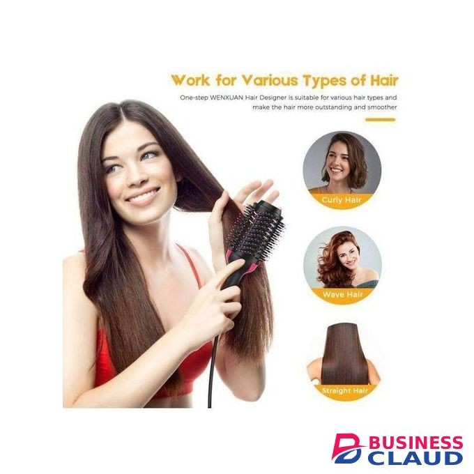 Multi-Functional Electric Blowdry Hair Dryer Curler Hot Comb Brush Straightener