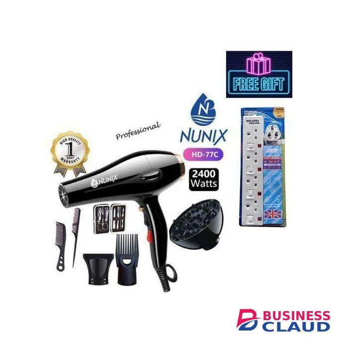 Nunix Professional Hair dryer or Commercial Blow Dry Machine + free Gift