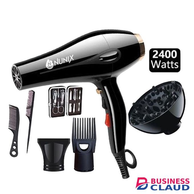 Nunix HD-77C Professional Hair Dryer/ Blow Dry - Black