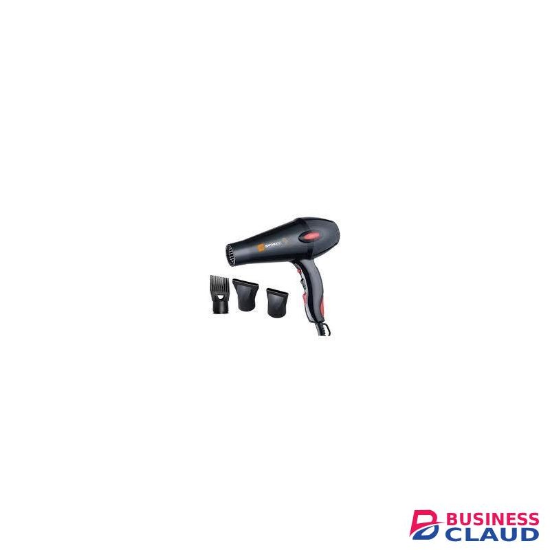 Professional 2000W Hair Dryer with Soft-Grip Handle & Styling Nozzles