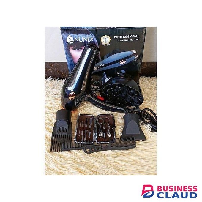 Nunix blow dryer HD-77C Commercial blow dry hair dryer with accessories