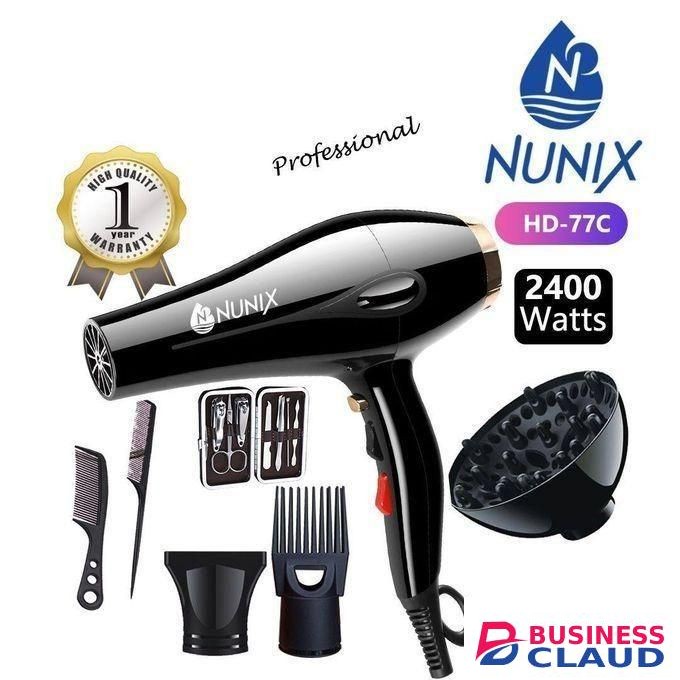Nunix HD-77C Professional Hair Dryer/ Blow dry 2400W - black