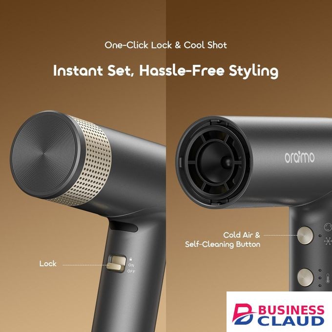 Oraimo SwiftDry Hair Dryer High-Speed Motor 3 speed & temperature settings 365-day Warranty