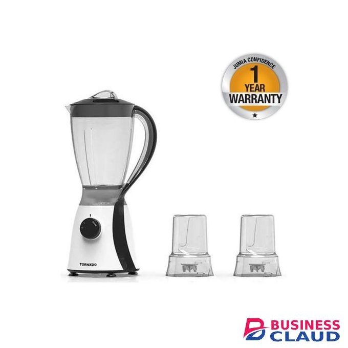 Tornado Blender 600 - Watt, 1.5 Liter, 2 Mills, Black