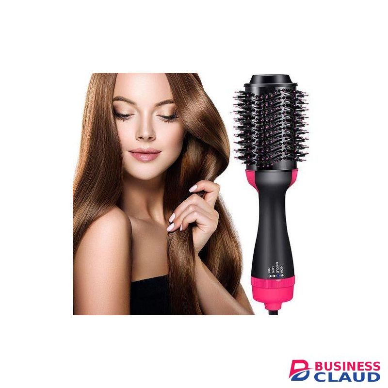 Hot Air Brush 3 In 1 One Step Hair Dryer And Styler Volumizer For Straightening, Curling, Salon Negative Ion Ceramic Blow Dryer Brush For All Hair Types